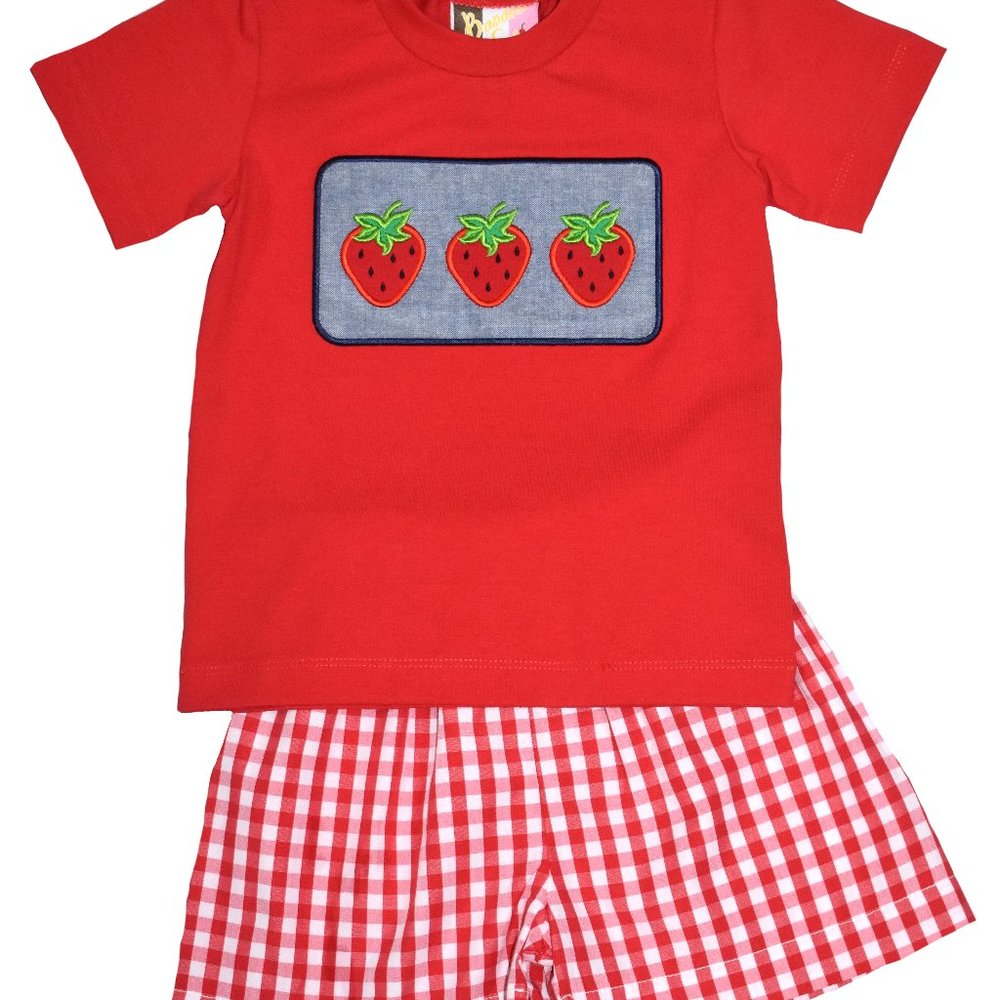 Strawberry Boys Short Set
